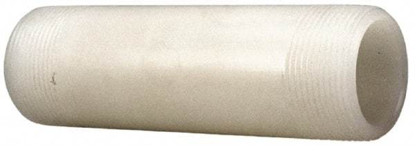 NIBCO - 2" Pipe, 5" Long PVDF Threaded Plastic Pipe Nipple - Schedule 80, Natural - All Tool & Supply