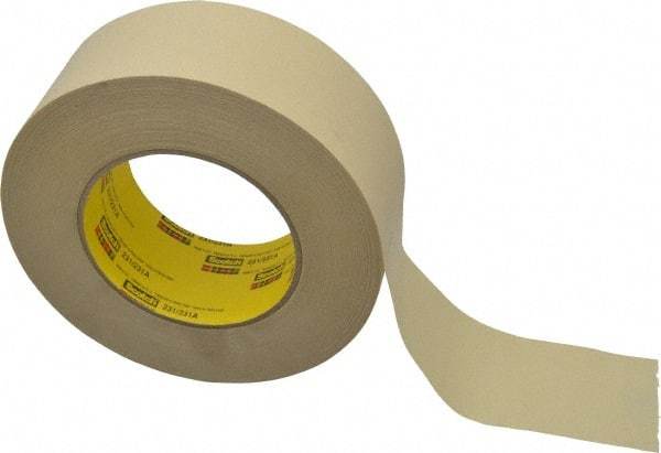 3M - 2" Wide x 60 Yd Long Tan Paper Masking Tape - Series 231, 7.6 mil Thick, 28 In/Lb Tensile Strength - All Tool & Supply