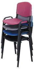 Safco - Black Stackinging Chair - 21 Inch Wide x 18 Inch Deep x 7 Inch High - All Tool & Supply