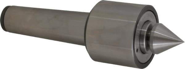 Riten - MT5 Taper Shank, 3-1/16" Head Diam Live Center - 5,500 Max RPM, 2-25/32" Head Length, 1-9/16" Point Diam, 1/4" Point Len, 1,400 Lb Max Workpc, 2-7/16" OAL, Male Point - All Tool & Supply