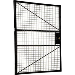 Vestil - 4' Long x 5' High, Black Hinged Door - All Tool & Supply