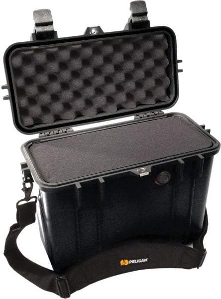 Pelican Products, Inc. - 8-23/32" Wide x 13-5/32" High, Top Loader Case - Black, Polypropylene - All Tool & Supply