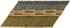 Stanley Bostitch - 12 Gauge 0.113" Shank Diam 2-3/8" Long Framing Nails for Power Nailers - Steel, Bright Finish, Ring Shank, Angled Stick Paper Tape Collation, Round Head - All Tool & Supply