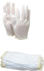 PRO-SAFE - Size S (7) Nylon General Protection Work Gloves - For Inspection, Uncoated, Slip-On Cuff, Full Fingered, White, Paired - All Tool & Supply