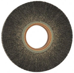 Norton - 6" Diam 220 Grit Silicon Carbide Unmounted Flap Wheel - 2" Hole, 1" Wide, Density 5, Nonwoven, Grade Fine, 3,000 Max RPM - All Tool & Supply