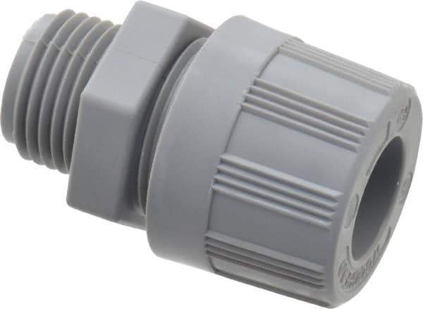 Woodhead Electrical - 12.7 to 14.27mm Capacity, Liquidtight, Straight Strain Relief Cord Grip - 1/2 NPT Thread, Nylon - All Tool & Supply