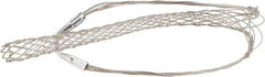 Woodhead Electrical - 1-3/4 to 1.99 Inch Cable Diameter, Tinned Bronze, Single Loop Support Grip - 34 Inch Long, 2,640 Lb. Breaking Strength, 20 Inch Mesh Length - All Tool & Supply