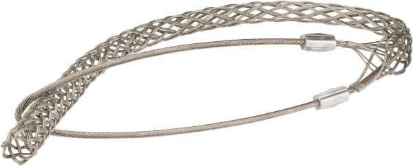 Woodhead Electrical - 1 to 1.24 Inch Cable Diameter, Tinned Bronze, Single Loop Support Grip - 39 Inch Long, 4,720 Lb. Breaking Strength, 29 Inch Mesh Length - All Tool & Supply