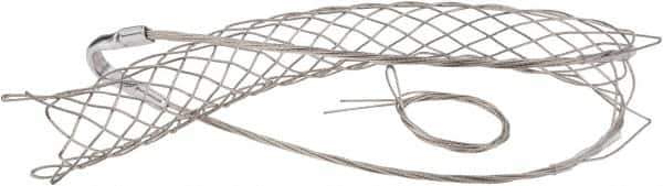 Woodhead Electrical - 1-1/2 to 1.74 Inch Cable Diameter, Tinned Bronze, Single Loop Support Grip - 30 Inch Long, 1,680 Lb. Breaking Strength, 18 Inch Mesh Length - All Tool & Supply