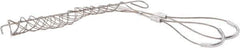 Woodhead Electrical - 1/2 to 0.61 Inch Cable Diameter, Tinned Bronze, Double Loop Support Grip - 18 Inch Long, 770 Lb. Breaking Strength, 11 Inch Mesh Length - All Tool & Supply