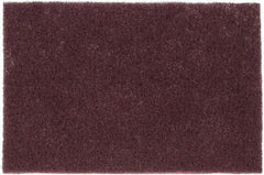 Norton - Very Fine Grade, Aluminum Oxide Hand Pad - Maroon, 6" Wide x 9" Long, Nonwoven - All Tool & Supply