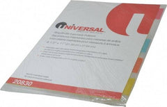 UNIVERSAL - 8-1/2 x 11" 5 Tabs, Single Sided Clear Mylar Reinforced Binding Edge, Insertable Tab Economy Indexes - Multicolor Tabs, Buff Folder - All Tool & Supply