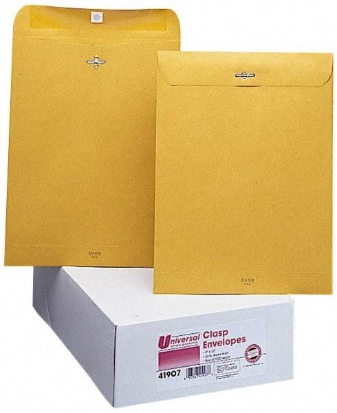 UNIVERSAL - 12" Long x 9" Wide Clasp with Gummed Flap Kraft Envelope - 32 Lb Paper Weight - All Tool & Supply