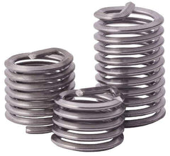 Heli-Coil - Single Insert, 7/16-20 UNF, 2D, Stainless Steel Screw Locking Insert - 10-1/4 Free Coils, 7/8 Inch Overall Length, with Tang, Bright Finish - Exact Industrial Supply