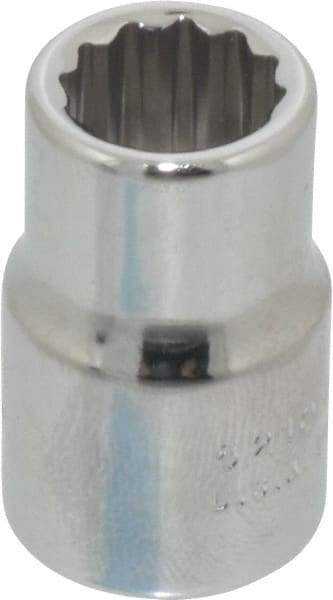 Proto - 3/8" Drive, Standard Hand Socket - 12 Points, 1-3/32" OAL, Chrome Finish - All Tool & Supply