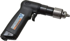 Ingersoll-Rand - 1/4" Keyed Chuck - Pistol Grip Handle, 3,800 RPM, 11 CFM, 0.33 hp, 90 psi - All Tool & Supply