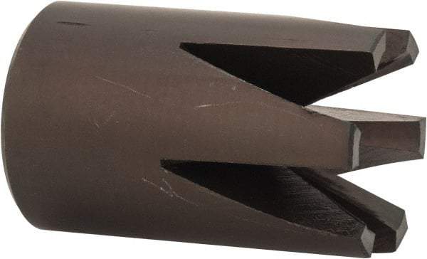 Made in USA - 60° Included Angle, 1/2-20" Hole Thread, Chamfer Edge, High Speed Steel, Outer Tube Edge Finishing Cutter - 1-1/8" Cutter Head Outside Diam, 3/4" Max Workpiece, 1-5/16" Long, 1/4" Threaded Hole Diam - All Tool & Supply