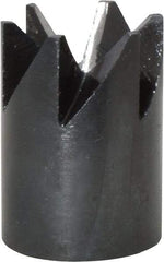 Made in USA - 90° Included Angle, 3/8-24" Hole Thread, Chamfer Edge, High Speed Steel, Outer Tube Edge Finishing Cutter - 7/8" Cutter Head Outside Diam, 1/2" Max Workpiece, 1-1/4" Long, 1/8" Threaded Hole Diam - All Tool & Supply