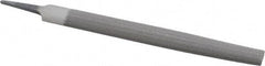 Value Collection - 8" Long, Second Cut, Half Round American-Pattern File - Double Cut, 7/32" Overall Thickness, Tang - All Tool & Supply