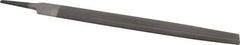 Value Collection - 12" Long, Smooth Cut, Half Round American-Pattern File - Double Cut, 0.3438" Overall Thickness, Tang - All Tool & Supply