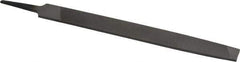 Value Collection - 8" Long, Second Cut, Mill American-Pattern File - Single Cut, 9/64" Overall Thickness, Tang - All Tool & Supply