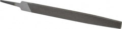 Value Collection - 8" Long, Second Cut, Flat American-Pattern File - Double Cut, 7/32" Overall Thickness, Tang - All Tool & Supply