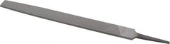 Value Collection - 10" Long, Second Cut, Flat American-Pattern File - Double Cut, 1/4" Overall Thickness, Tang - All Tool & Supply