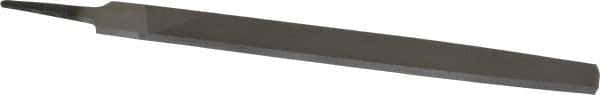 Value Collection - 10" Long, Smooth Cut, Flat American-Pattern File - Double Cut, 1/4" Overall Thickness, Tang - All Tool & Supply