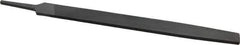 Value Collection - 12" Long, Smooth Cut, Flat American-Pattern File - Double Cut, 9/32" Overall Thickness, Tang - All Tool & Supply