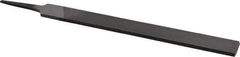 Value Collection - 8" Long, Smooth Cut, Hand American-Pattern File - Double Cut, 7/32" Overall Thickness, Tang - All Tool & Supply