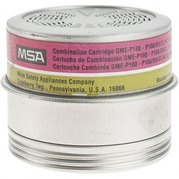 MSA - Organic Vapor, Chlorine, Sulfur, Dioxide & Hydrogen Chloride, Hydrogen Sulfide, Ammonia, Methylamine, Formaldehyde, Hydrogen Fluoride & Particulate Protection PAPR Combination Multi-Gas/P100 Particulate Filter Cartridge - All Tool & Supply