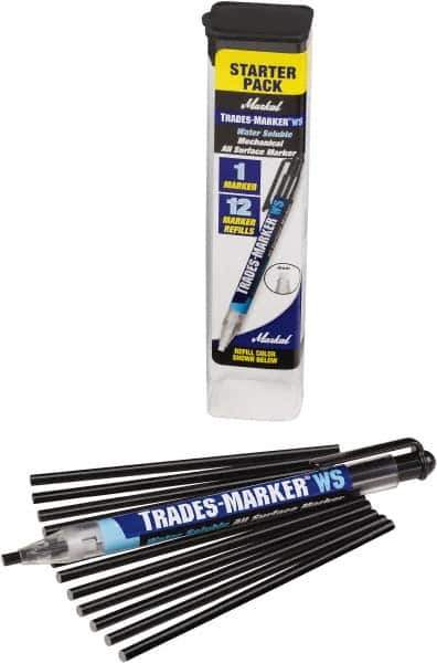 Markal - Black All Purpose Wax Crayon - Flat Tip - All Tool & Supply