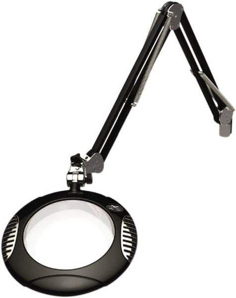 O.C. White - 43 Inch, Spring Suspension, Clamp on, LED, Black, Magnifying Task Light - 8 Watt, 7.5 and 15 Volt, 2x Magnification, 5-1/4 Inch Wide, 7-1/2 Inch Long - All Tool & Supply