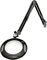 O.C. White - 43 Inch, Spring Suspension, Clamp on, LED, Black, Magnifying Task Light - 8 Watt, 7.5 and 15 Volt, 2x Magnification, 5-1/4 Inch Wide, 7-1/2 Inch Long - All Tool & Supply