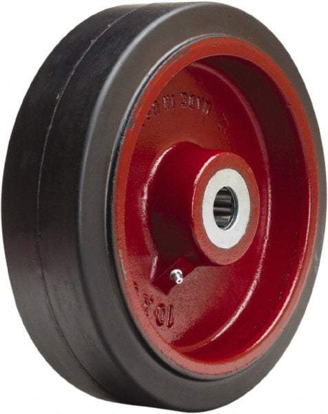 Hamilton - 10 Inch Diameter x 3 Inch Wide, Rubber on Cast Iron Caster Wheel - 1,000 Lb. Capacity, 3-1/4 Inch Hub Length, 1-15/16 Inch Axle Diameter, Plain Bore Bearing - All Tool & Supply