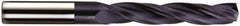 Accupro - #21 150° Solid Carbide Jobber Drill - TiN Finish, Spiral Flute, 2-1/2" OAL, Standard Point - All Tool & Supply