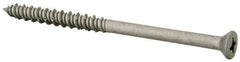 Elco - 1/4" Diam, 3-3/4" OAL, Phillips Drive, Concrete Screw & Masonry Fastener - Stainless Steel, StalGard Silver Finish, Includes #2 Drill Bit - All Tool & Supply