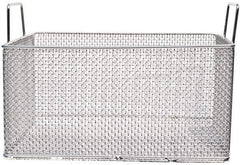 Marlin Steel Wire Products - 12" Deep, Rectangular Stainless Steel Mesh Basket - 1/4" Perforation, 18" Wide x 9" High - All Tool & Supply