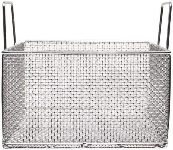 Marlin Steel Wire Products - 14" Deep, Square Stainless Steel Mesh Basket - 1/4" Perforation, 14" Wide x 8" High - All Tool & Supply