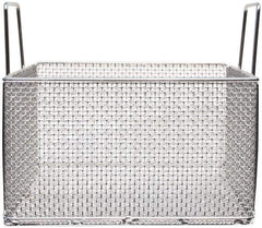 Marlin Steel Wire Products - 14" Deep, Square Stainless Steel Mesh Basket - 1/4" Perforation, 14" Wide x 8" High - All Tool & Supply