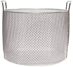 Marlin Steel Wire Products - Round Stainless Steel Mesh Basket - 1/4" Perforation, 14" Wide x 10" High - All Tool & Supply