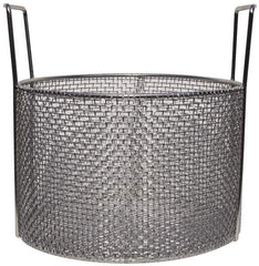 Marlin Steel Wire Products - Round Stainless Steel Mesh Basket - 1/4" Perforation, 12" Wide x 8" High - All Tool & Supply