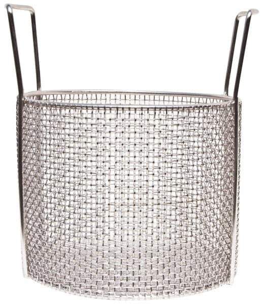 Marlin Steel Wire Products - Round Stainless Steel Mesh Basket - 1/4" Perforation, 10" Wide x 8" High - All Tool & Supply