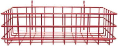 Marlin Steel Wire Products - 8" Deep, Rectangular Steel Peg Board/Slatwall Basket - 1-3/8" Perforation, 14" Wide x 4" High - All Tool & Supply