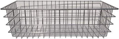 Marlin Steel Wire Products - 18" Deep, Rectangular Steel Wire Basket - 1-3/8" Perforation, 28" Wide x 8" High - All Tool & Supply