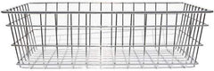 Marlin Steel Wire Products - 18" Deep, Rectangular Steel Wire Basket - 1-3/8" Perforation, 24" Wide x 8" High - All Tool & Supply