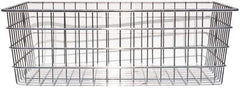 Marlin Steel Wire Products - 14" Deep, Rectangular Steel Wire Basket - 1-3/8" Perforation, 20" Wide x 6" High - All Tool & Supply