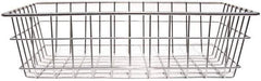 Marlin Steel Wire Products - 12" Deep, Rectangular Steel Wire Basket - 1-3/8" Perforation, 18" Wide x 5" High - All Tool & Supply