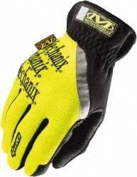 Mechanix Wear - Size XL Work Gloves - For Mechanic's & Lifting, Uncoated, Elastic Band Cuff, Full Fingered, Hi-Vis Yellow, Paired - All Tool & Supply