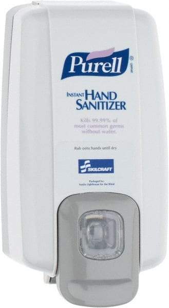 Ability One - 1000 mL Liquid Hand Sanitizer Dispenser - Plastic, Hanging, Gray - All Tool & Supply